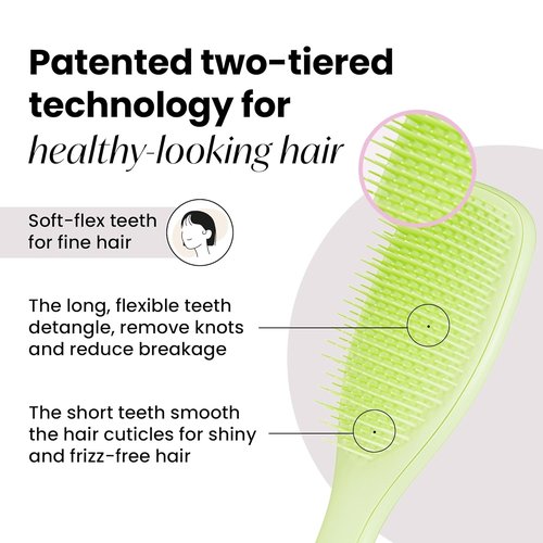 Tangle Teezer Ultimate Detangler Brush - Plant-Based, Reduces Breakage for Fine & Color-Treated Hair | Matcha Green
