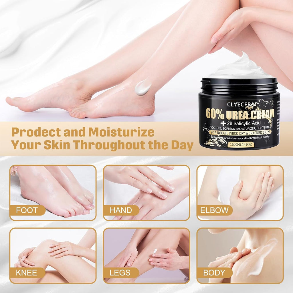 Urea Cream 60% with 2% Salicylic Acid - Maximum Strength Moisturizer for Rough, Dry Skin | 150g