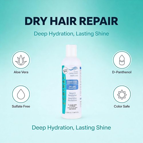 Ecrinal Dry Hair Repair Shampoo - Nourishing Formula for Damaged Hair | 220ml
