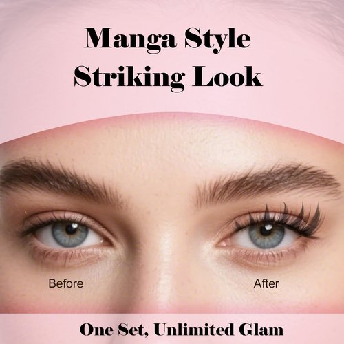 Fairy Lash Clusters Kit Manga DIY Individual Wispy Lashes Eyelash Extension Kit with Lash Bond Seal and Remover Anime Cosplay Lash Extensions Kit Fairy Kit-8-18MIX