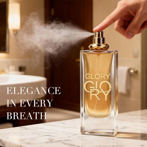 Center Glory Vanilla Cologne-Style Perfume for Women - 100ml Rum & Citrus Fragrance in Luxe Leather