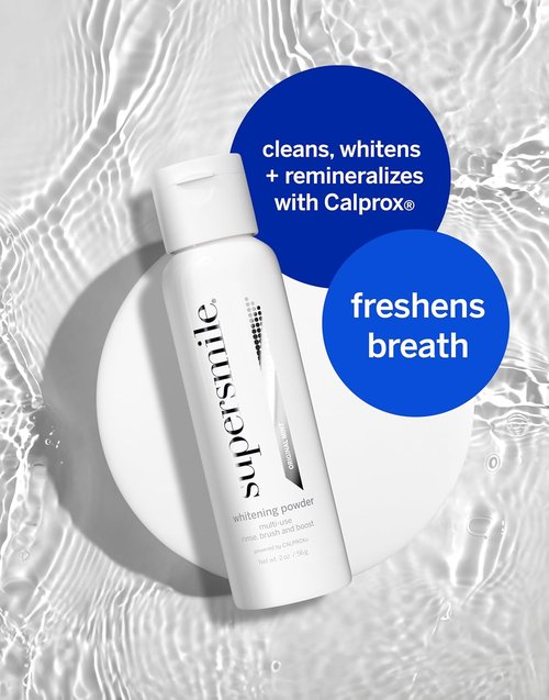Supersmile Whitening Powder - Triple-Use Formula for Clinically Proven Whiter Teeth | 2 oz