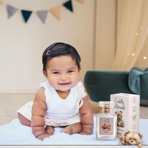 Nova Scents Baby Cologne - Alcohol Free, Hypoallergenic Floral Perfume for Babies | 1.7oz, 50ml - Cuddly Moments