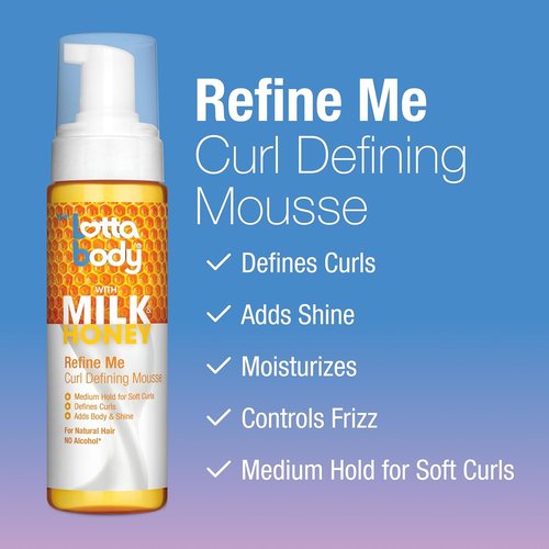 Lottabody Curl Defining Mousse - Lightweight, Moisture-Rich Frizz Control for Naturally Curly Hair | 7 oz