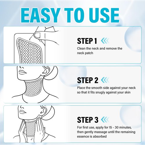 ITECFREELY Neck Wrinkle Patches, 5 PCS Smooth & Firm Fine Lines Wrinkle Patches, Moisturizing and Nourishing Collagen Facial Silicone Patch