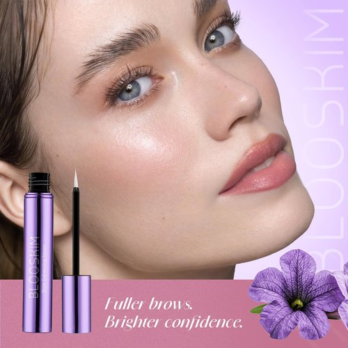 Blooskim Eyebrow Growth Serum for Women & Men – Natural Brow Enhancing Serum to Grow Thicker, Fuller Brows Fast – Nourishing Eyebrow Hair Growth
