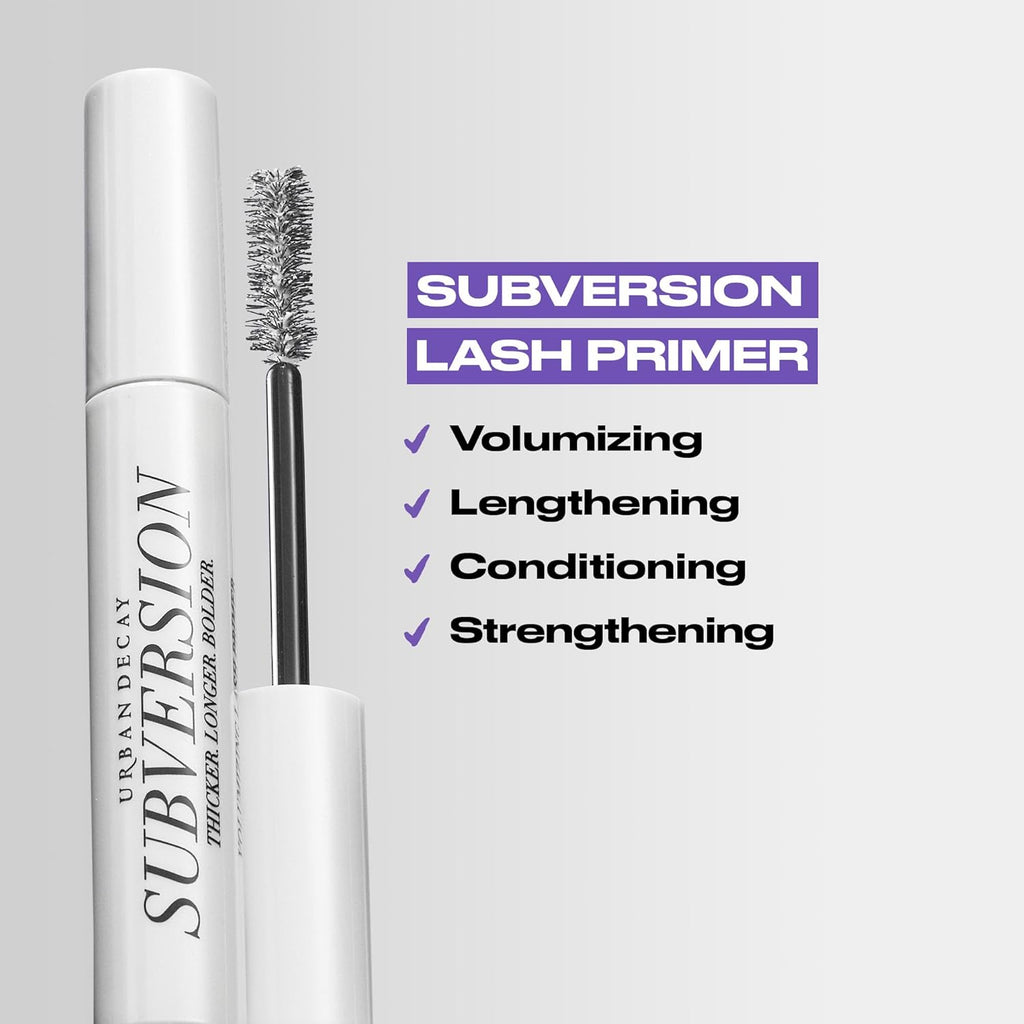 Urban Decay Subversion Lash Primer - Lengthening & Volumizing Formula with Nourishing Panthenol & Vitamin E - 0.28 fl oz