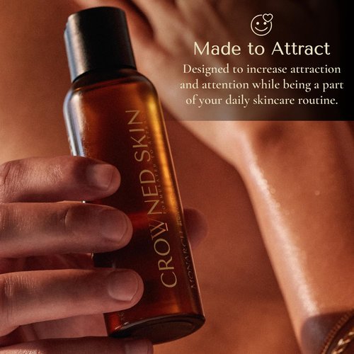Crowned Skin Prince Body Oil Cologne for Men | Oceanic & Woody | New Moisturizing Formula Scented with White Musk & Bergamot | Infused with Natural Jojoba & Grapeseed Oil | All-Day Fragrance | 4oz