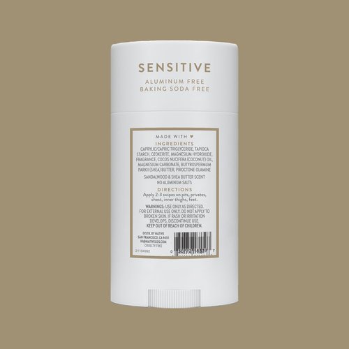 Native | Sandalwood & Shea Butter| Sensitive |Whole Body |Deodorant| 2.4 oz