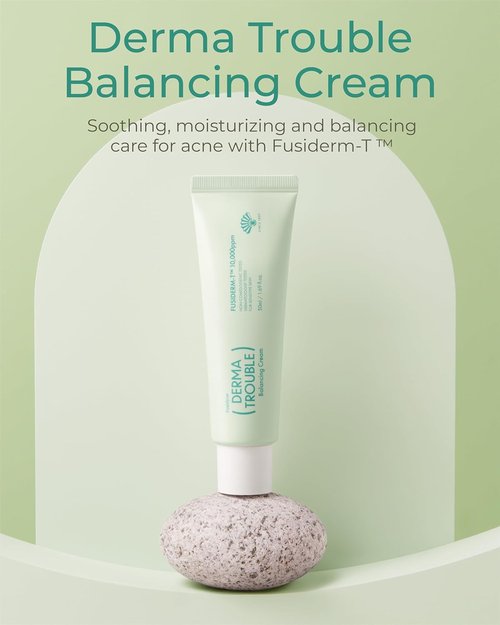 Fusiderm-T Derma Trouble Balancing Cream - Lightweight Hydrating Face Moisturizer for Acne-Prone Skin | 1.7 fl oz