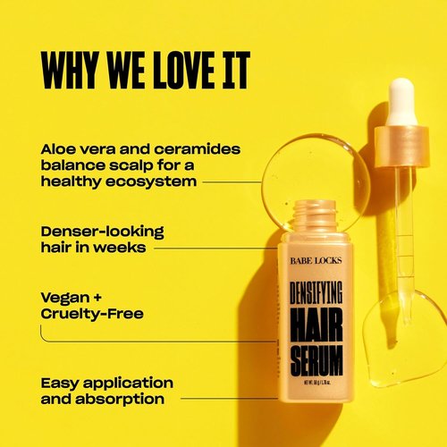 Babe Original Locks Densifying Hair Serum - Promotes Thickness for Thinning Hair | Unisex Formula