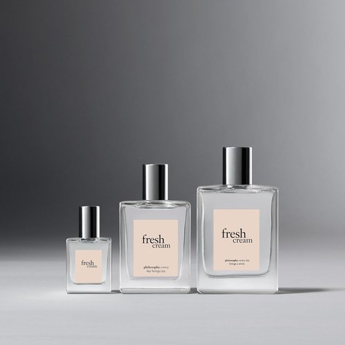 Philosophy Fresh Cream - Duo Eau De Toilettes Bundle | Full & Travel Size Sweet, Creamy Scents