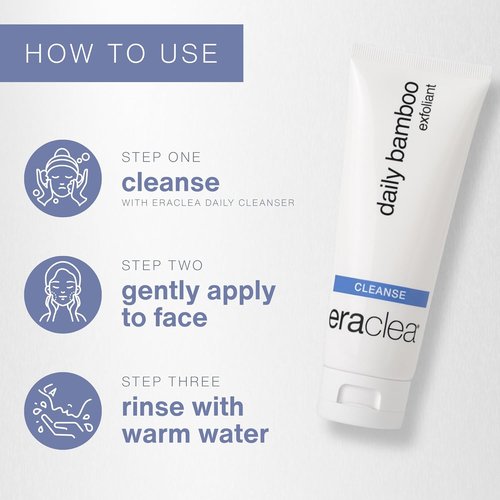Eraclea Daily Bamboo Exfoliant Face Wash - Gentle Hyaluronic Acid Cleanser for All Skin Types (4 fl oz)