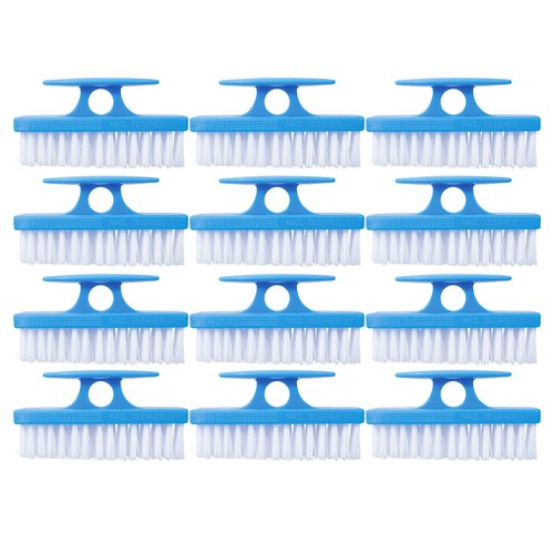 Nail Brush for Cleaning Fingernails, Nail Scrubber Brush, Toe Foot Hands Fingernail Brush Cleaner- Small Scrub Brush- All-Purpose Stiff Cleaning Brush (12 Pack, Blue)