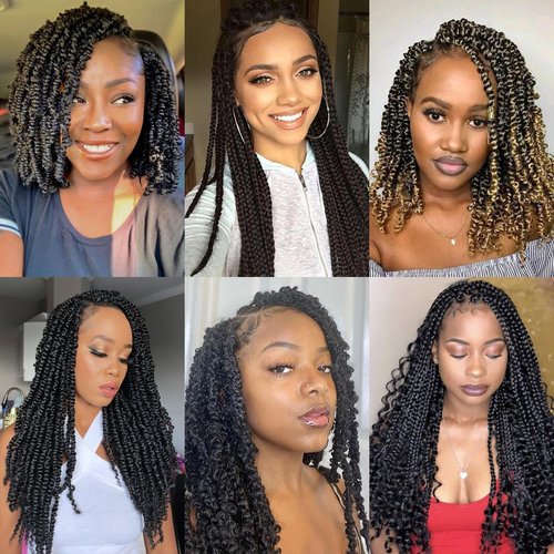 lounoke 18 inch Criss Cross Thick Butterfly Locs Wig Full Double Lace Knotless Popcorn Twist Locs Braided Wig for Women 3D Pop Butterfly Loc Twist Braids