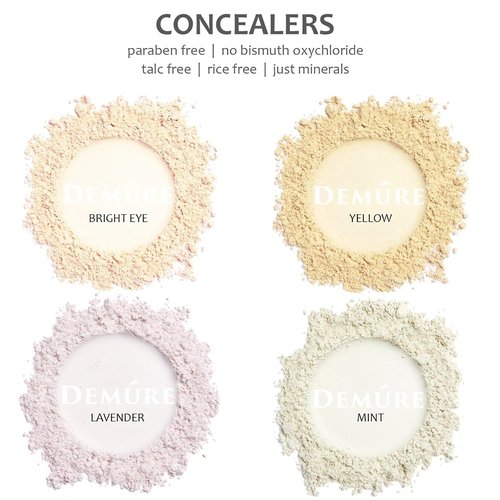 Demure Mineral Makeup - Under Eye Concealer for Dark Circles | Brightening Treatment | Lightweight Loose Powder