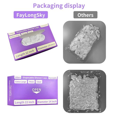 Skiennix Disposable Shower Caps - Extra Large Waterproof Hair Caps for Women | 100PCS, 22 Inch