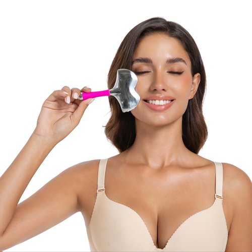 Greenstalk Stainless Steel Gua Sha Facial Tool for Women｜2-in-1 Cooling Massager & Ice Roller with Handle, Built-in Anti-Freeze Liquid for Skincare, Lifting, and Puffiness Relief