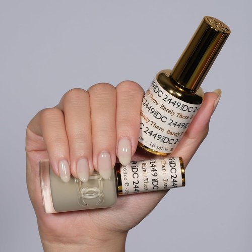 DND DC Gel Polish Set - Sheer Collection | UV Gel & Air Dry Nail Lacquer Duo, 0.5 Fl Oz Each
