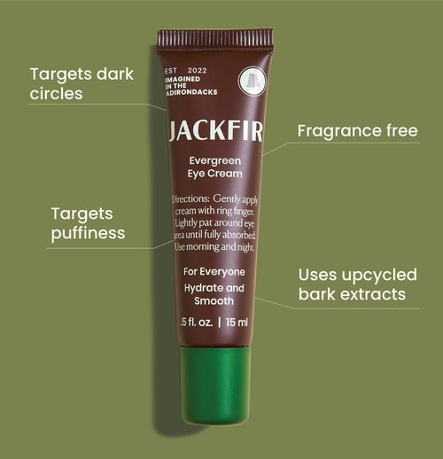 Jackfir Evergreen Eye Cream - Natural Formula for Men to Reduce Puffiness & Brighten Dark Circles | 0.5 Fl Oz