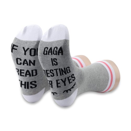 2PAIRS Gaga Gift If You Can Read This Gaga Is Resting Her Eyes Socks Grandma Birthday Gift Mother's Day Gift (Gaga resting eyes)