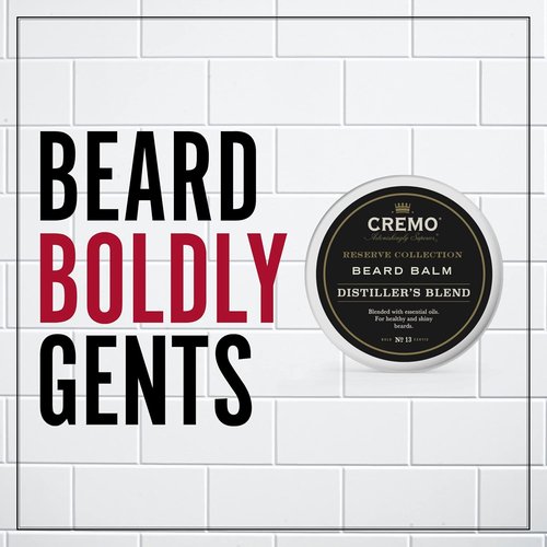 Cremo Beard Balm - Distiller's Blend | Nourishes & Shapes All Lengths of Facial Hair - 2 Ounce