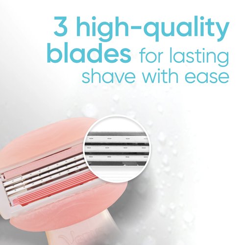 Gillette Venus Mini ComfortGlide White Tea Razors for Women, Includes 1 Mini Handle + 3 Refills + 1 Case, Holiday Gifts for Women