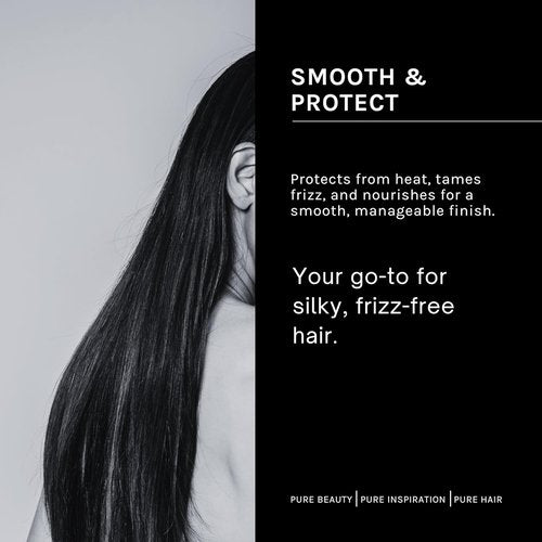 pH PURE HAIR Thermo-Protective Smoothing Creme - Anti-Frizz Keratin Treatment & UV Defense - 6.7 oz