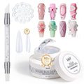 GAOY 60g Solid Builder Gel for Nails, Non-Sticky Hand 3D Sculpting Hard Gel for Art Carving Modeling and Extension, Clear