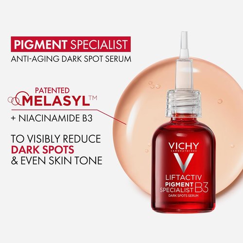 Vichy LiftActiv B3 Serum - 5% Niacinamide & Peptides for Dark Spot Fading | Alcohol-Free, 30ml