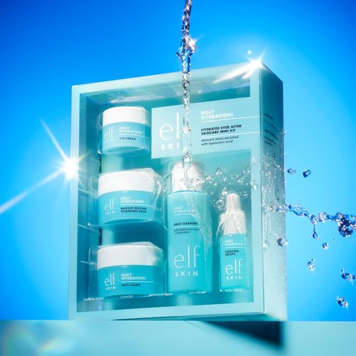 e.l.f. SKIN Holy Hydration! Mini Skincare Kit - Cleanser, Moisturizer & Eye Cream for Hydrated Skin