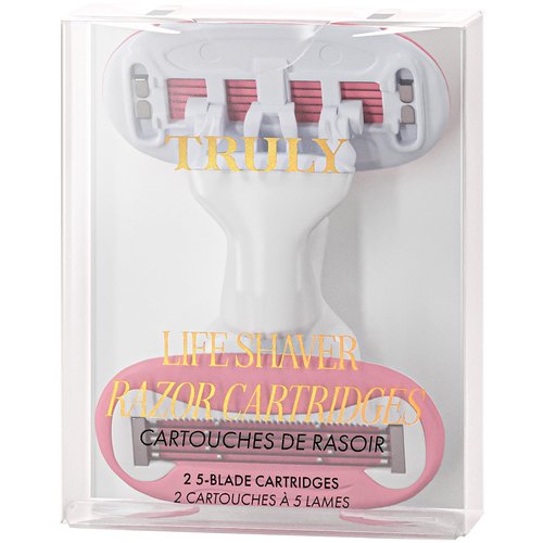 Truly Beauty Magnetic Razor Heads (2pk) | Double-Bladed Refill Cartridges for Silky Smooth Shave | Pivoting Head w/Gel Bars for Comfort | Long-Lasting, Snap-In Design | Fits Signature Razor Handle