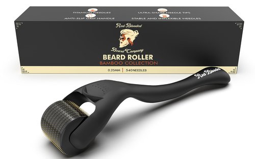Beard Derma Roller Scalp Hair Care – Microneedle dermaroller for Beard & Facial Hair, Rodillo para Minoxidil, Supports Thicker-Looking Beard, Patchy Beard Filler for Men