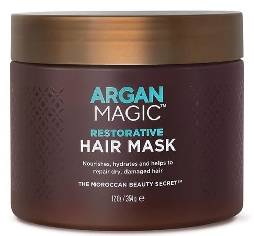 Argan Magic Restorative Hair Mask - Protein-Rich Conditioning Treatment for Hydrated, Restored Hair | Paraben-Free, 12 oz