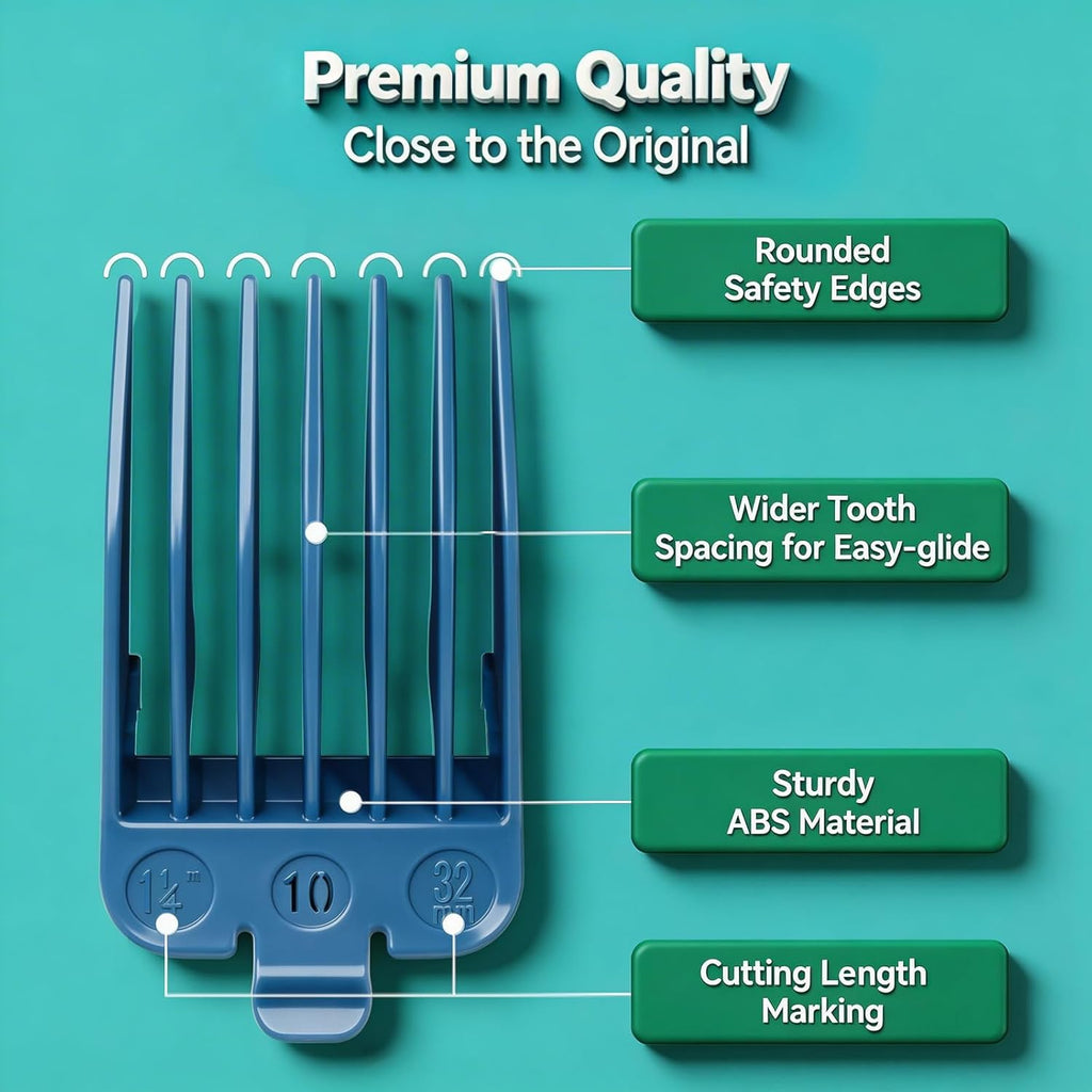 Wahl Clipper Guards - 12 Color-Coded Sizes for Most Wahl Clippers | 1.25" & 1.5" Options