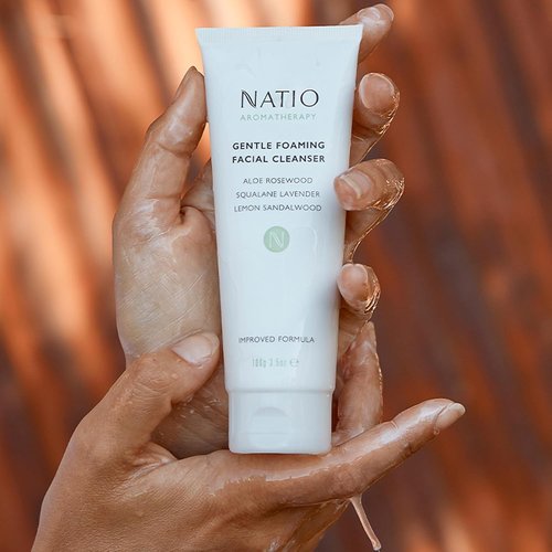 Natio Australia Foaming Facial Cleanser - Gentle Aloe Vera Formula for Moisture Balance | 3.5 oz