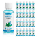 SLequipo 50 pcs Travel Size Mouthwash Bulk Mini Mouthwash, Fresh Mint Portable Mouthwash Individual 1.2oz/35ml Mouthwash Bottles for Travel Toiletry Kits