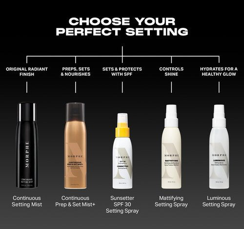 Morphe Jumbo Continuous Prep & Set Face Mist - Hydrating Setting Spray for Makeup & Skin Prep - Enriched with Ceramides and Antioxidants for a Radiant Finish (6.5 oz)