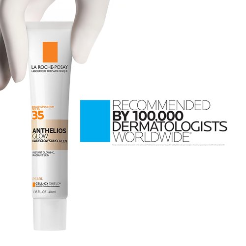 La Roche-Posay UV Glow Light Sunscreen SPF 35, Glow Sunscreen for Face, Broad Spectrum Superior Protection, Lightweight Hydrating Formula, Enhances Immediate Radiance & Delivers All-Day Glow