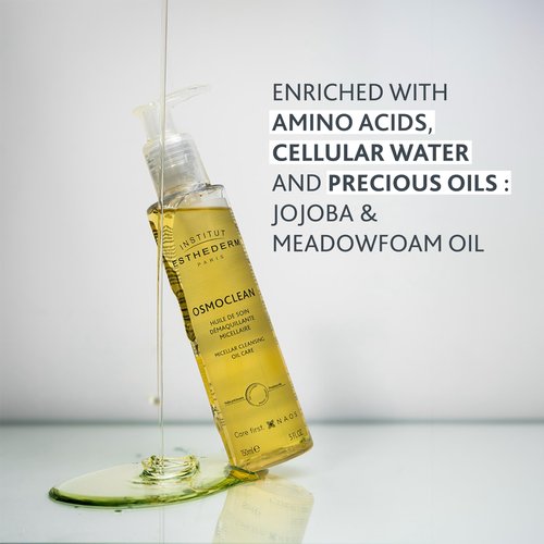 Institut Esthederm Micellar Cleansing Oil Care, Gentle Face Cleanser and Makeup Remover for All Skin Types, 150ml