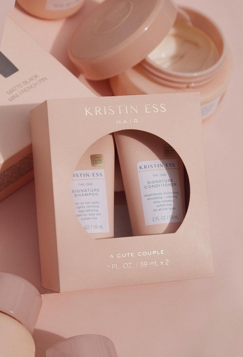 Kristin Ess Travel Size Salon Shampoo & Conditioner Set - Moisture, Softness & Shine | Sulfate-Free, Vegan & Color Safe