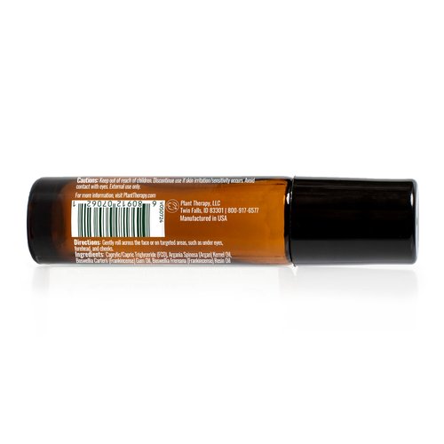 Plant Therapy Frankincense & Argan Facial Serum Roll-On, 10 mL (1/3 oz), Made with Frankincense Essential Oil & Argan Oil, Smoothes Wrinkles & Improves Skin Elasticity, Anti-Aging for Face & Skin
