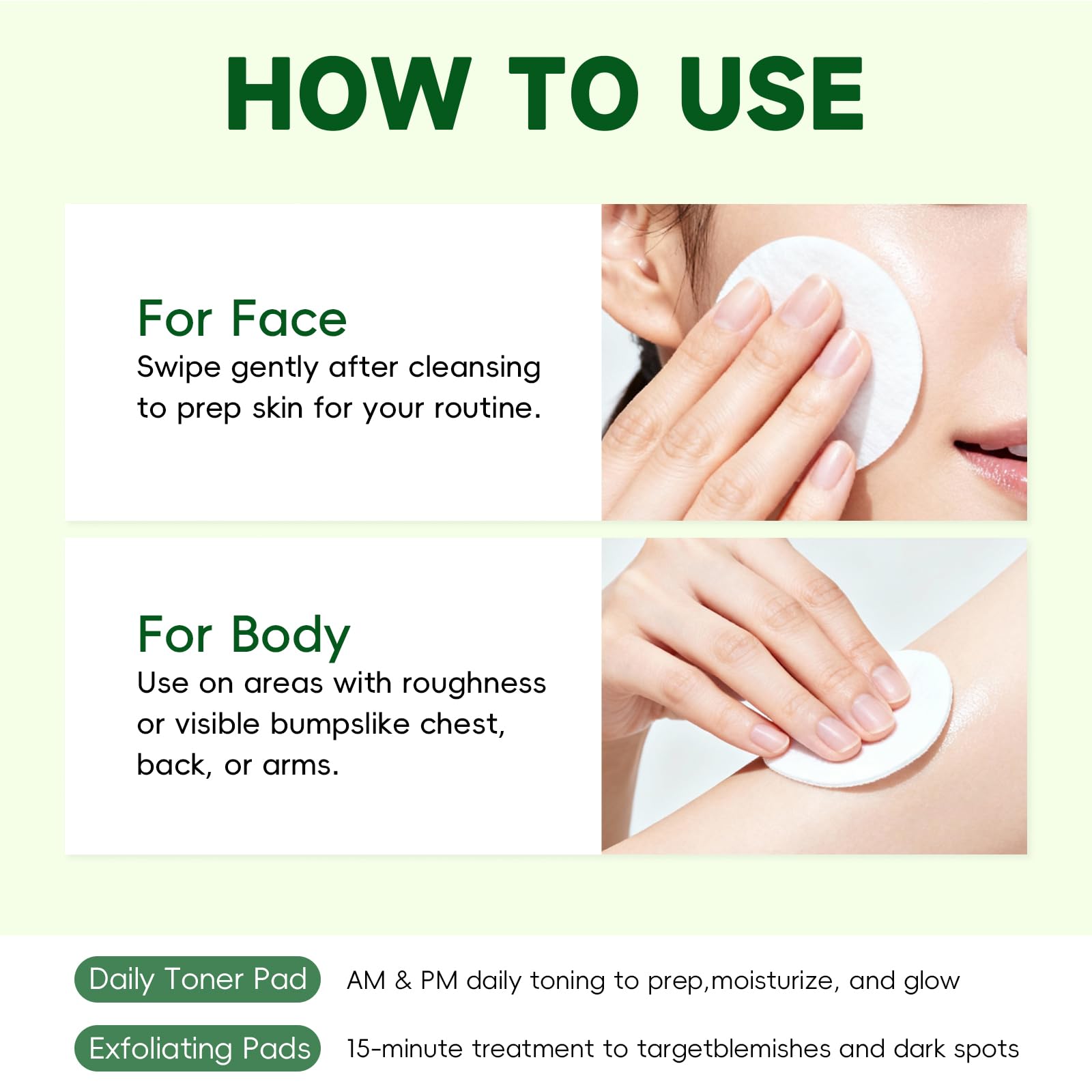 100 Count Toning Polish Pads, Skincare Toner Pads for Dark Spots, Wrinkles & Dull Skin - Hydrating Facial Treatment with Snail Mucin, Niacinamide, Peptides & Centella