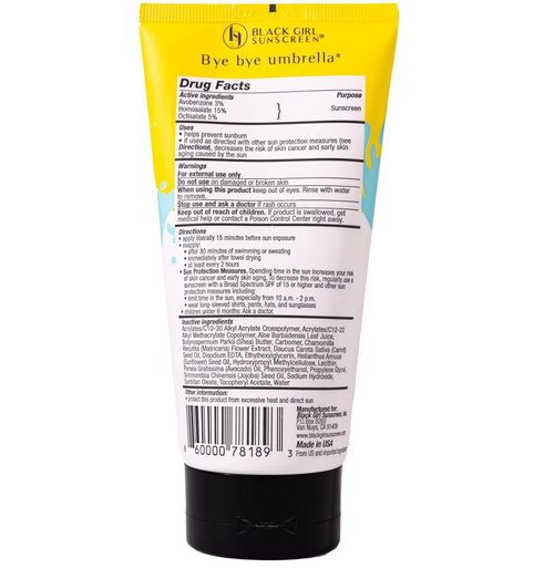 Black Girl Sunscreen Kids SPF 50 Lotion - Water-Resistant Sun Protection for Melanin-Rich Skin | 6 fl oz