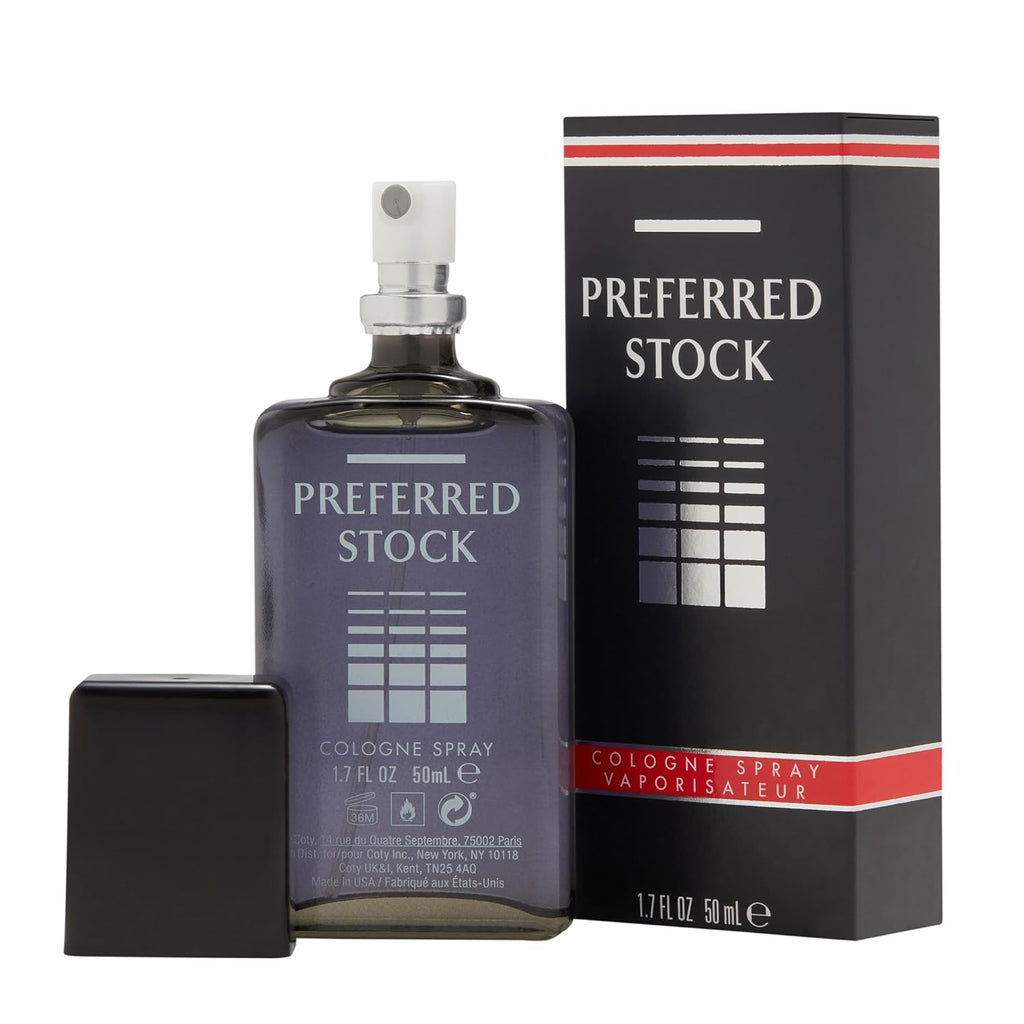 Stetson Preferred Stock Cologne Spray for Men - Leathery & Woody Aroma with Cypress & Sandalwood - 1.7 Fl Oz