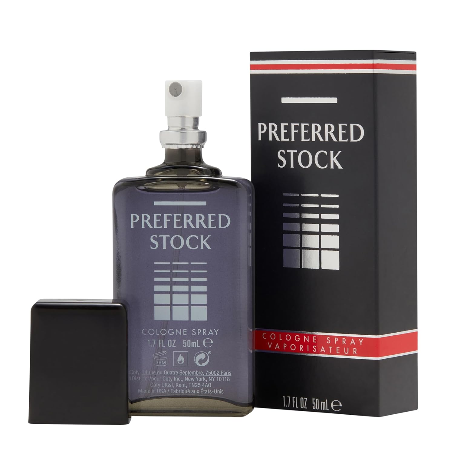 Stetson Preferred Stock Cologne Spray for Men - Leathery & Woody Aroma with Cypress & Sandalwood - 1.7 Fl Oz
