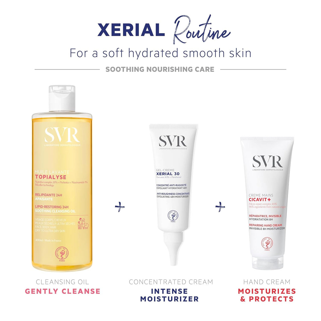 SVR Xerial 30 Body Gel Cream - Powerful 48HR Moisturizer & Exfoliant for Dry Skin | 2.5 fl. oz.