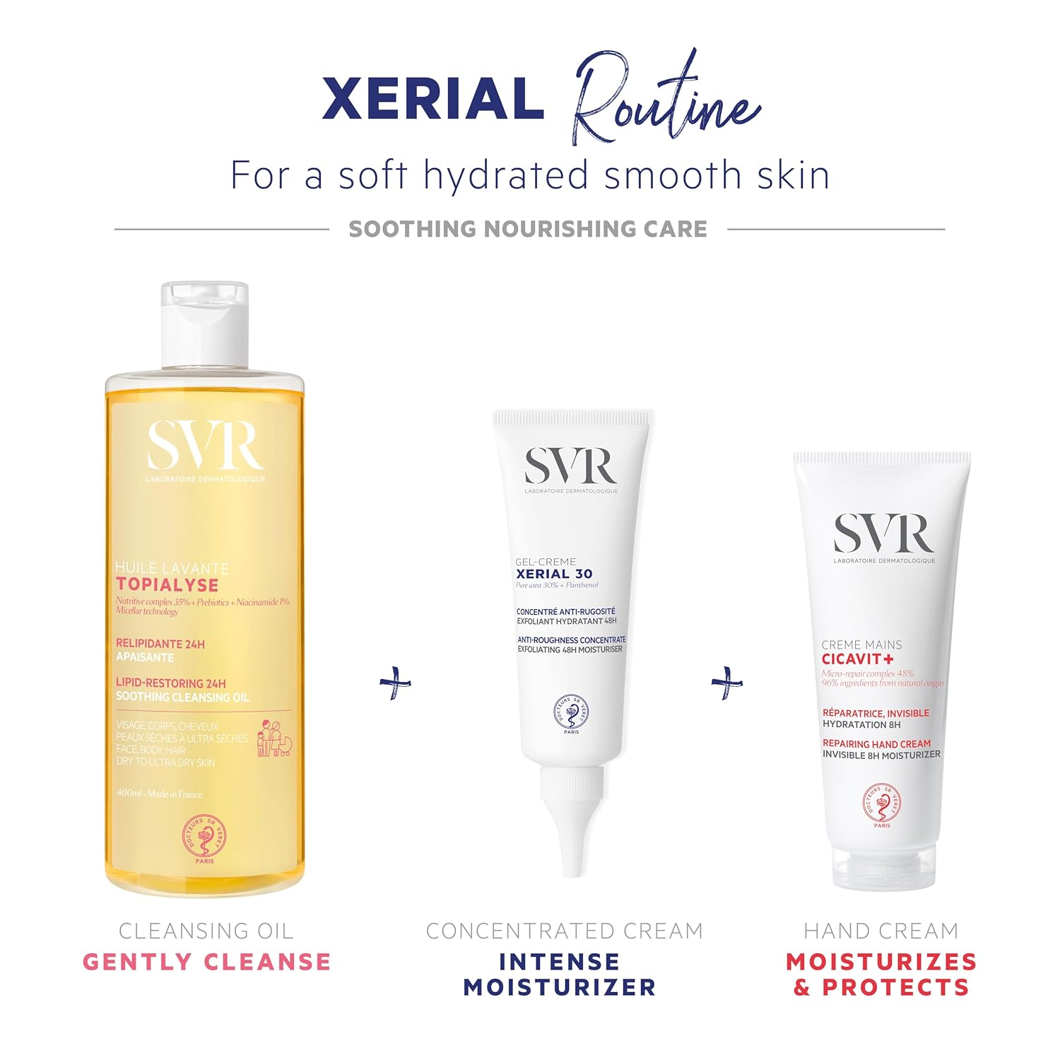 SVR Xerial 30 Body Gel Cream - Powerful 48HR Moisturizer & Exfoliant for Dry Skin | 2.5 fl. oz.