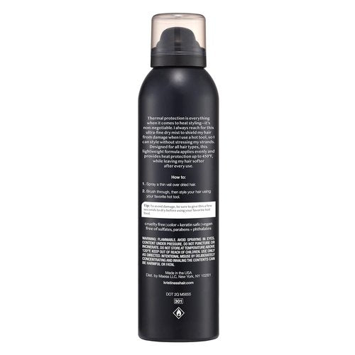 Kristin Ess Dry Heat Protectant Spray - Frizz Control & Shine Enhancer - 450°F Thermal Protection - Fresh Pear Scent (5 oz)