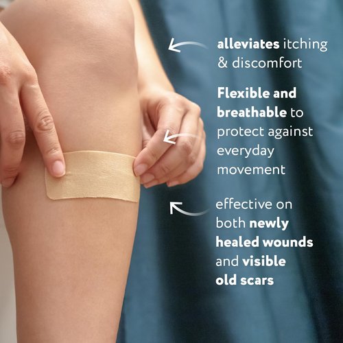 ScarAway Advanced Silicone Scar Sheets, Medical Grade Silicone Strips (1.5" x 3") Scar Treatment & Prevention for Surgical, Burn, Body, Hypertrophic & Keloid Scars Treatment, 8 Tan Reusable Sheets